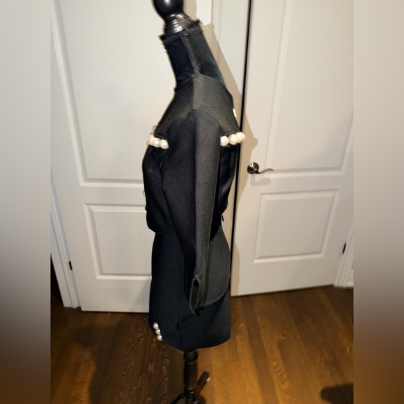 Pearl Black cutout Bodycon Skirt Top Matching Set Women’s Size Small Like New - Picture 7 of 16